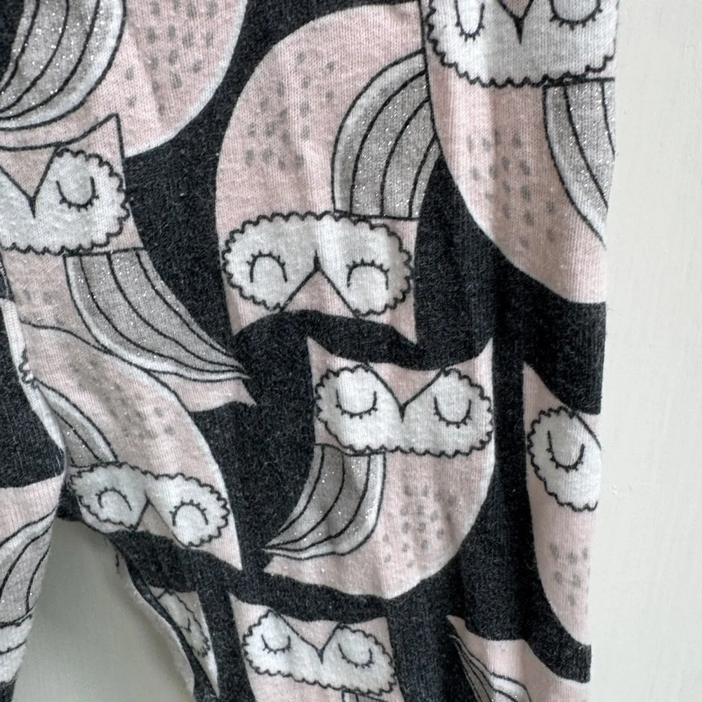 Simple Joys by Carter's 24M Black & Pink Owl Print Pajama Pants Bottoms